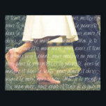 Pôster Sua Foto de Casamento e Script de Vows de Casament<br><div class="desc">Os votos do casamento francês aparecem aqui na elegante caligrafia branca por toda a imagem. Use a modelo para posicionar facilmente sua própria foto de casamento atrás da cobertura de texto para um efeito belo,  romântico.</div>