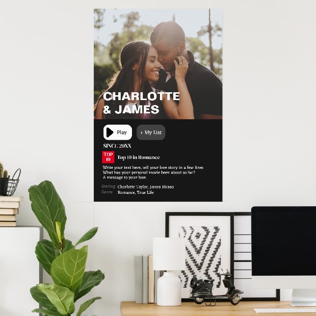 Poster Sua Foto de Sinopse de Filme Personalizada  (Escritório em casa)