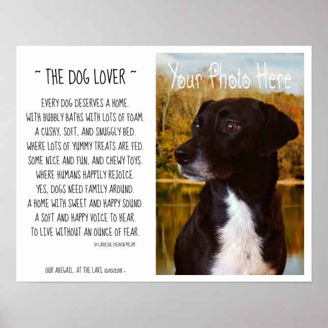 Poster Sua foto e um poema (Frente)