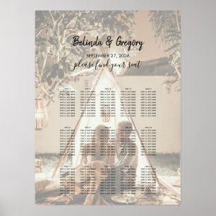 Poster Sua Foto: Gráfico de Assentos de Casamento Desvan