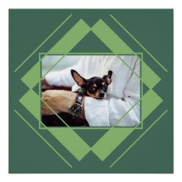 Pôster SUA FOTO no poster de padrão geométrico