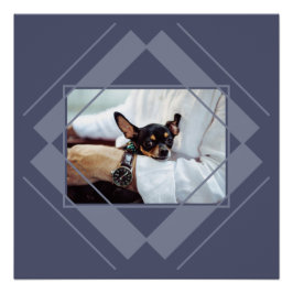 Pôster SUA FOTO no poster de padrão geométrico