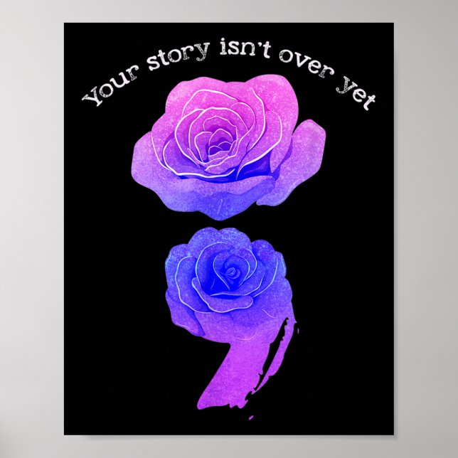 Poster Sua História Não Acabou Ainda Com O Semicol Da Con (Frente)