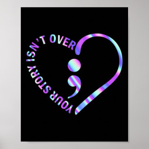 Poster Sua história não é sobre prevenção suicida consciê