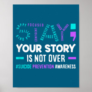 Poster Sua História Não Terminou Conscientização Prevençã