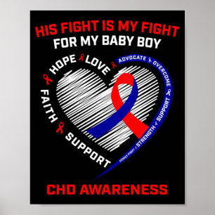 Poster Sua Luta Bebê Menino Filho Conscientização CHD Doe