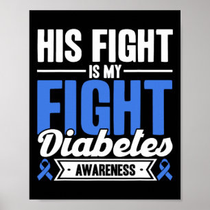 Poster Sua Luta É A Minha Consciência Da Diabetes