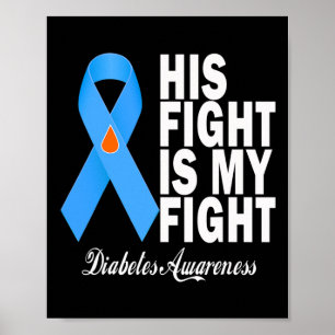 Poster Sua Luta É A Minha Consciência Da Diabetes T1d T2d