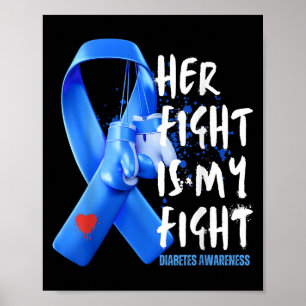 Poster Sua Luta É A Minha Consciência Da Diabetes T1d T2d