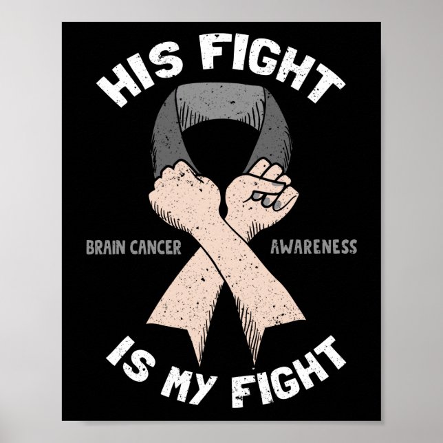 Poster Sua Luta É A Minha Luta Contra O Tumor Do Cérebro. (Frente)