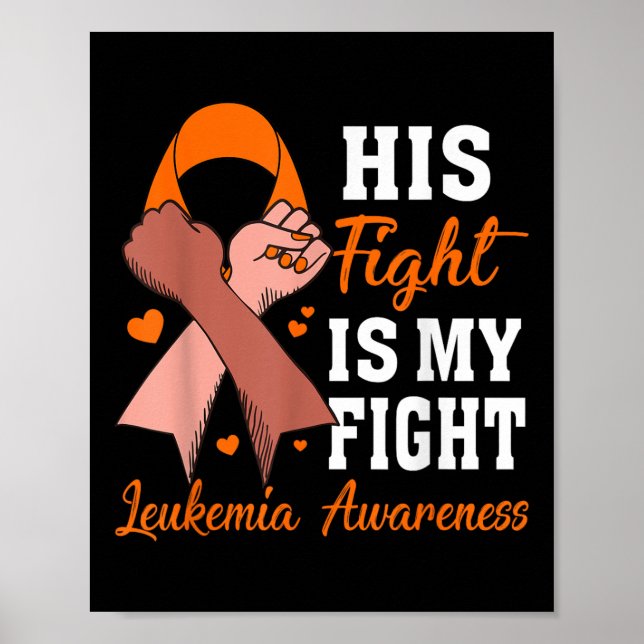 Poster Sua Luta É Minha Luta Conscientização sobre Leucem (Frente)