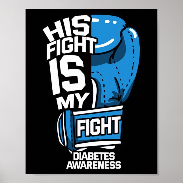 Poster Sua Luta É Minha Luta Contra A Diabetes Sensibiliz (Frente)