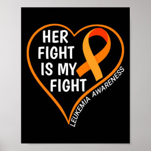 Poster Sua Luta É Minha Luta Contra A Leucemia Sensibiliz