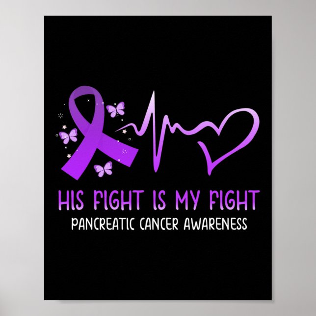 Poster Sua Luta É Minha Luta Contra O Câncer de pâncreas  (Frente)