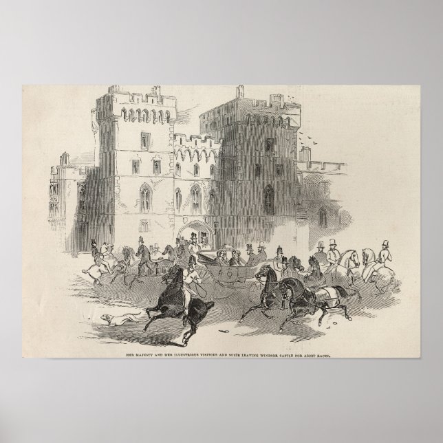 Poster Sua Majestade e seus visitantes ilustre (Frente)