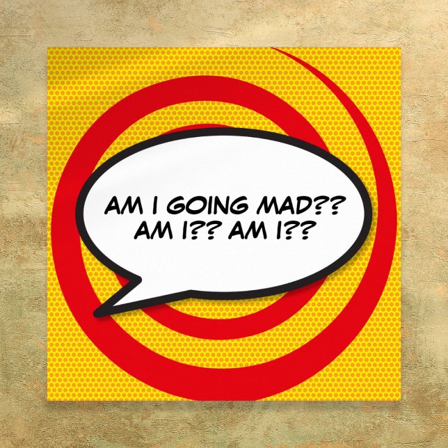 Poster Sua Mensagem Diversão De Bolhas Retrorna Livro De  (Custom Message Speech Bubble Fun Comic Book Poster)