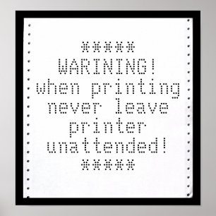 Poster Sua mensagem sobre o papel do computador retrô