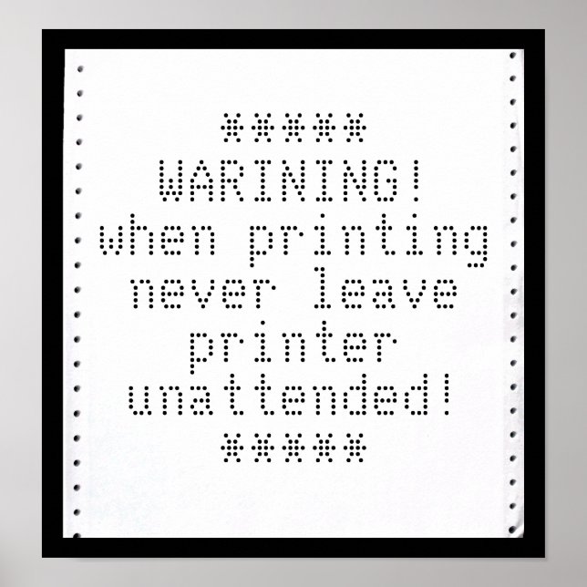 Poster Sua mensagem sobre o papel do computador retrô (Frente)