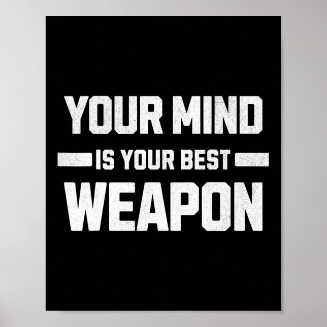 Poster Sua Mente É Sua Melhor Arma. Estratégia E Inteligê (Frente)