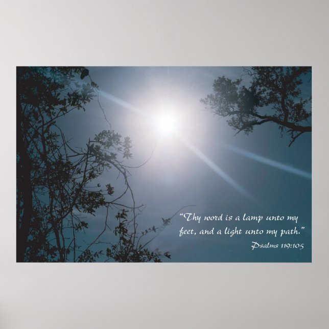 Poster Sua palavra é uma lâmpada na variação dos meus pés (Frente)