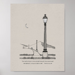 Poster Sua Palavra É Uma Lâmpada Para Meus Pés, Luz Para 