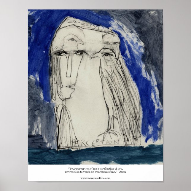 Poster Sua percepção de mim é um reflexo de você. (Frente)