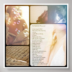 Poster sua poesia inacabado do manuscrito edita