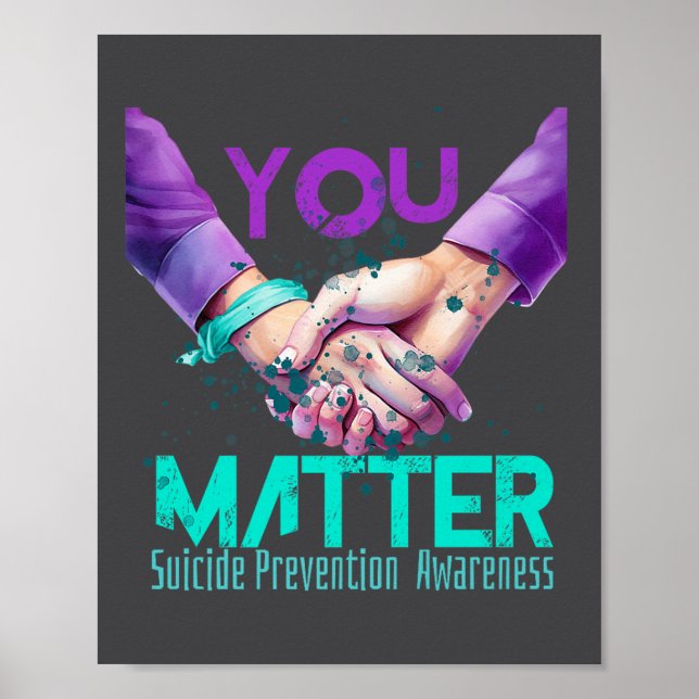 Poster Sua Vida Escolha Continuar Prevenção de Suicídio (Frente)
