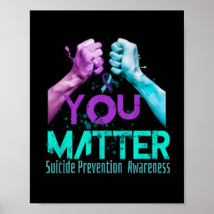 Poster Sua Vida Escolha Continuar Prevenção de Suicídio