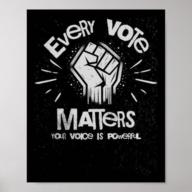 Poster Sua Voz É Poderosa Votar Viciante1 (Frente)