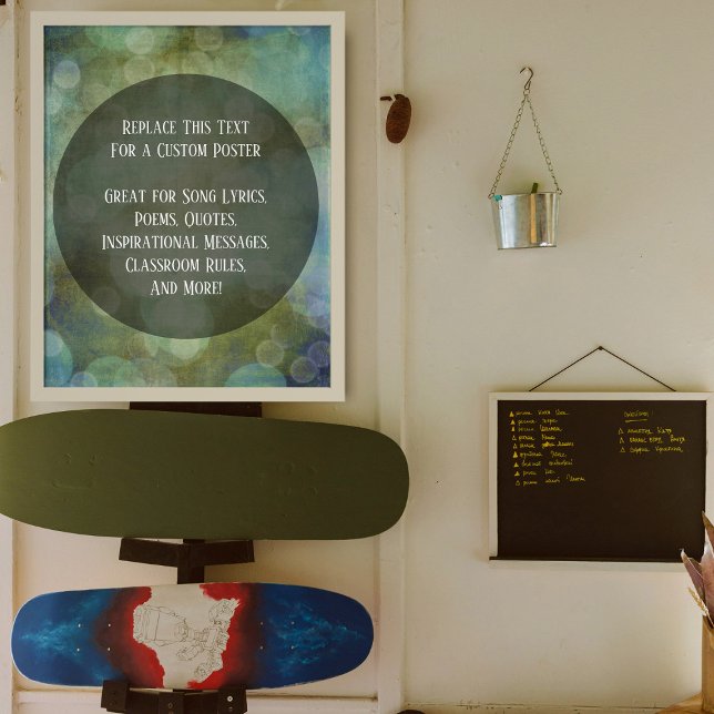 Poster Suas bolhas de Grunge Douradas e Brilhantes de cit (Criador carregado)