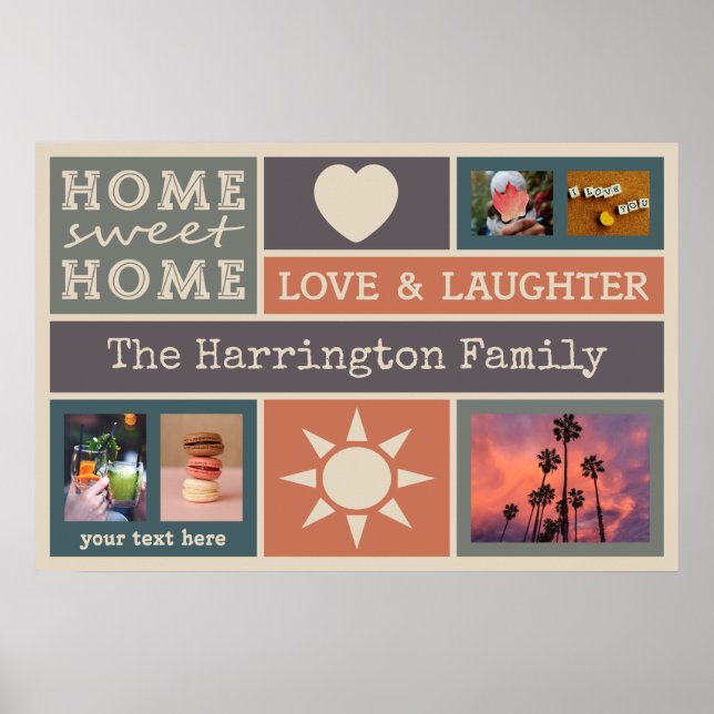 Poster SUAS FOTOS modelo de colagem personalizada (Frente)