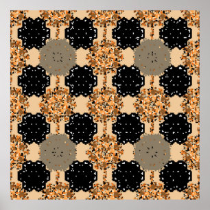 Poster Suave plano de fundo sem costura. Bonito colheita 