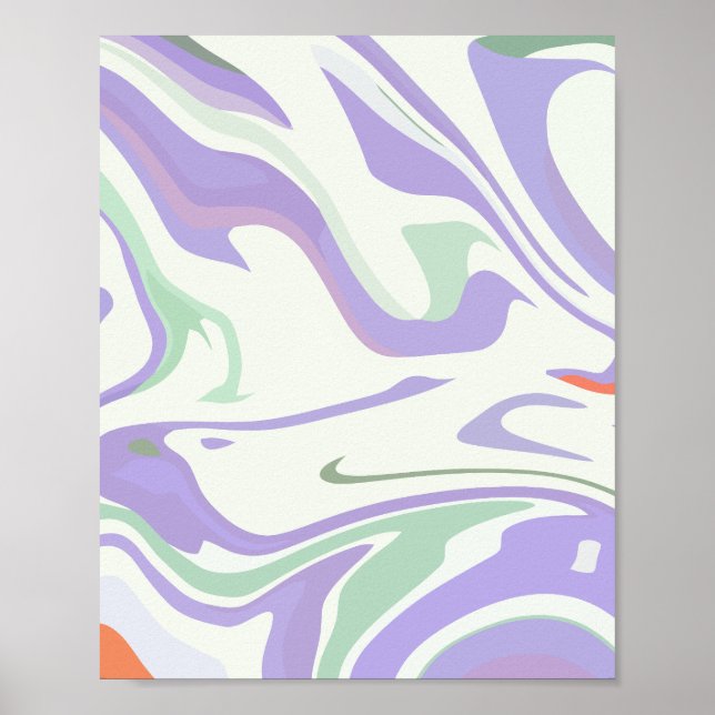 Poster Suaves espirais de Pastel (Frente)