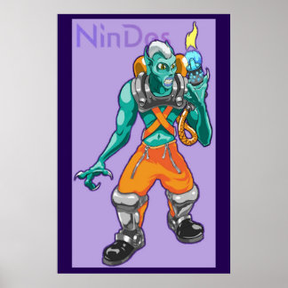 Pôster Sub-Criatura com Equídeo Flame