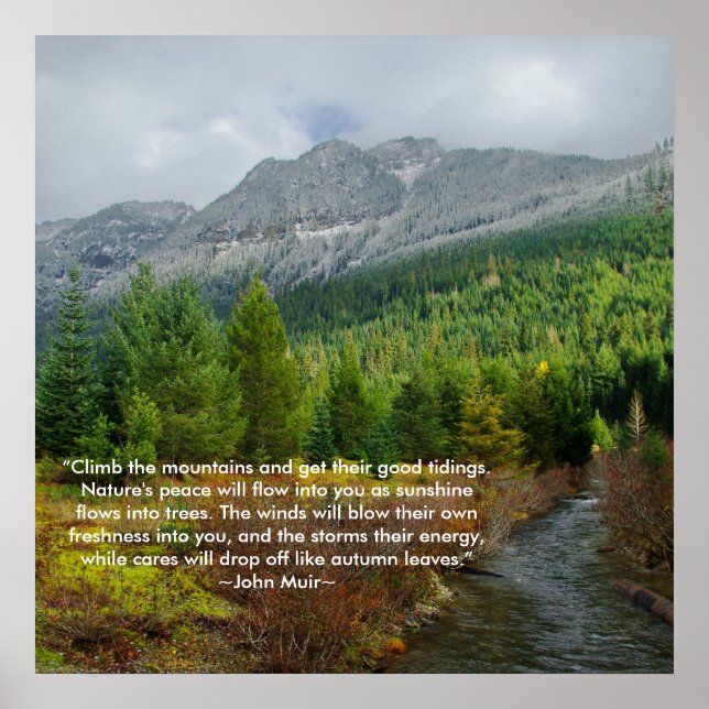 Pôster Suba as montanhas (Frente)