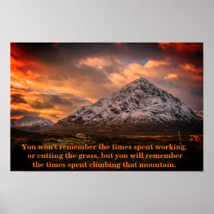 Poster Suba Essa Cota Inspiracional Paisagem Montanha