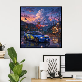 Poster Subaru Impreza WRX STI Carro de Turismo