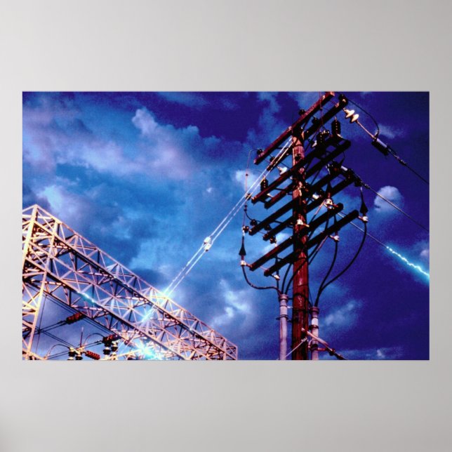 Poster Subestação de potência e polo (Frente)