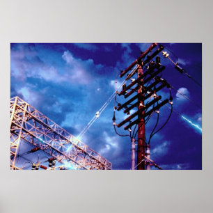 Poster Subestação eléctrica e pólo