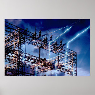 Poster Subestação eléctrica elétrica