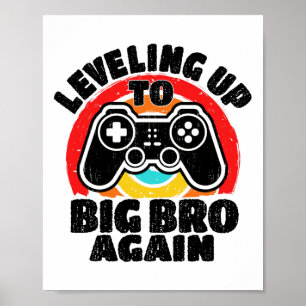Poster Subindo Para Big Bro Novamente Irmão Gamer Vintage
