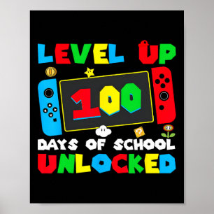 Poster Subir de Nível 100 Dias de Escola Desbloqueado Víd