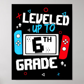 Poster Subiu Para o 6º Ano Video Game Divertido De Volta 