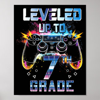 Poster Subiu Para o 7º Ano Video Gamer Volta às Aulas