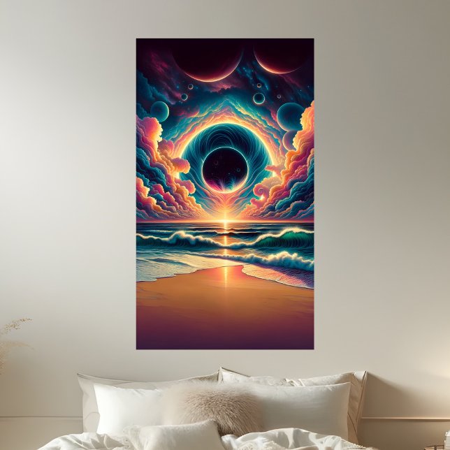 Poster Sublimação Psicodélica Celestial Sunset Beach (Criador carregado)