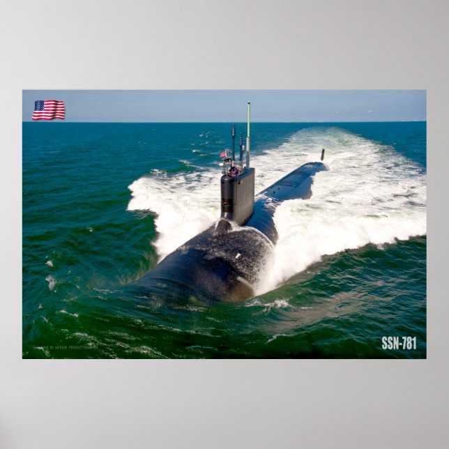 POSTER SUBMARINA DE ATAQUE RÁPIDO - SSN-781 (Frente)