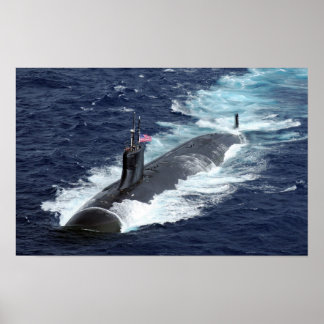 Poster submarino de ataque de classe Seawolf USS Connecti