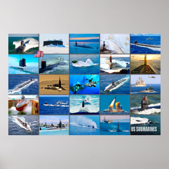 Poster SUBMARINOS EUA "Montage" (Frente)