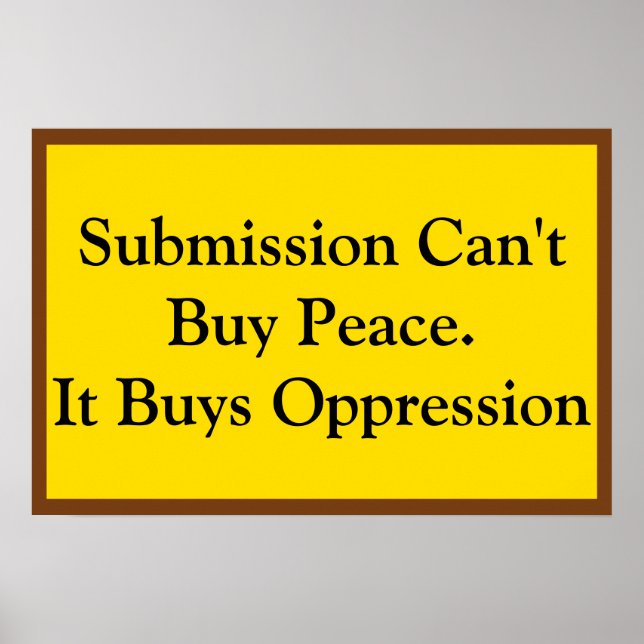Poster Submission Can't Buy Peace (Frente)